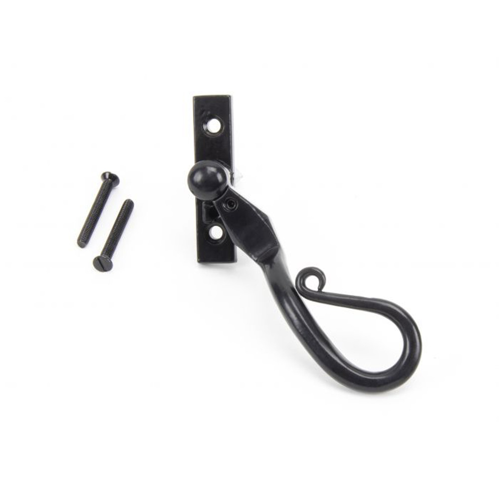 From the Anvil Traditional Shepherd's Crook Espag Window Handle - Black (Right Hand)